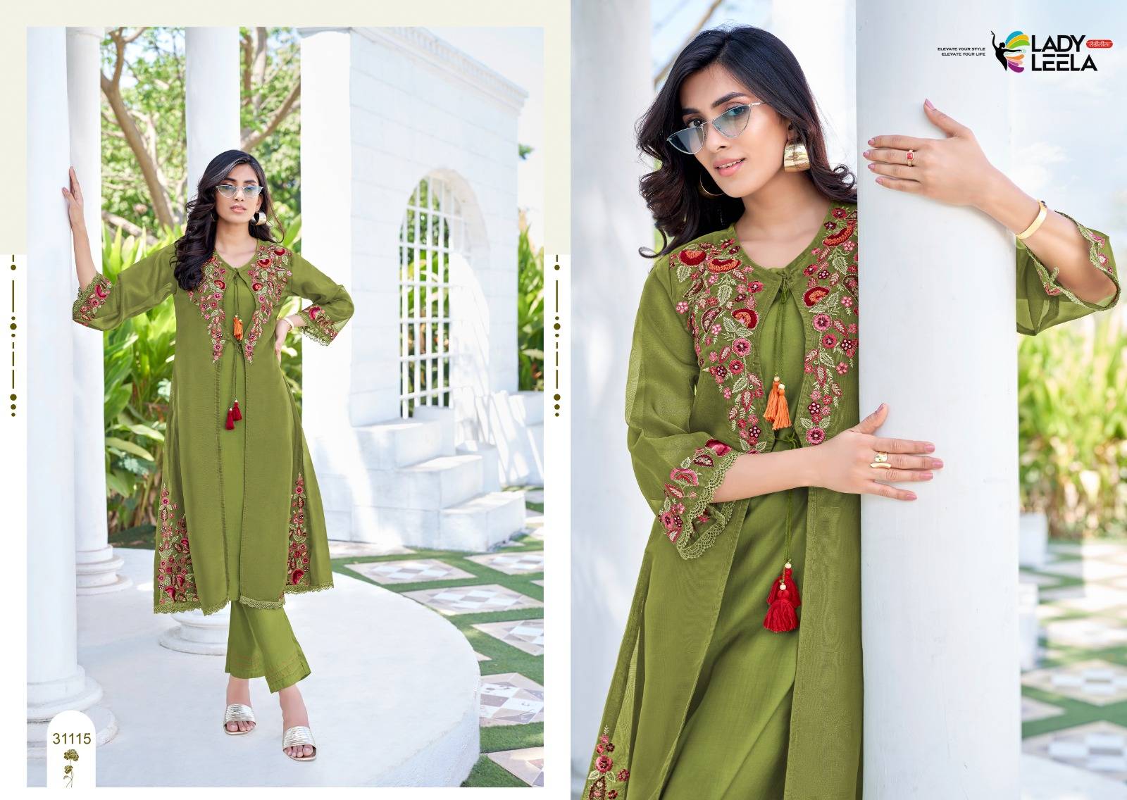 FLORAL by LADY LEELA 3111 to 3116 Series Designer Stylish Fancy Ethnic Wear Collection Heavy Handwork & Embriodery Stitched dresses At Wholesale Price